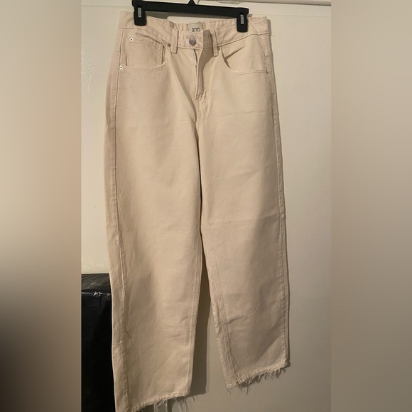 BDG Light Cream Wide Leg Jeans - Picture 3 of 9